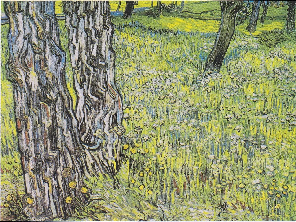 219-Vincent van Gogh-Prato fiorito con alberi e denti di leone - Kröller-Müller Museum, Otterlo  